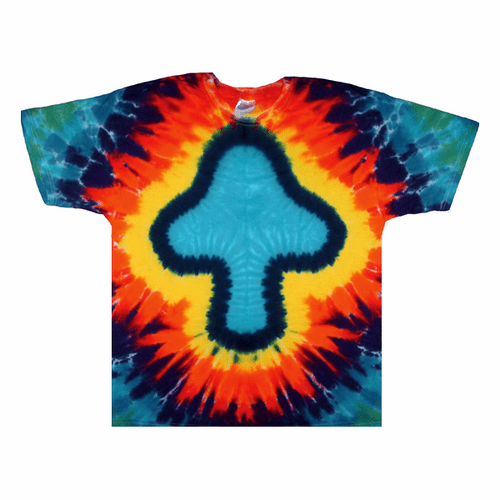Tie Dye Mushroom Shirt Rainbow