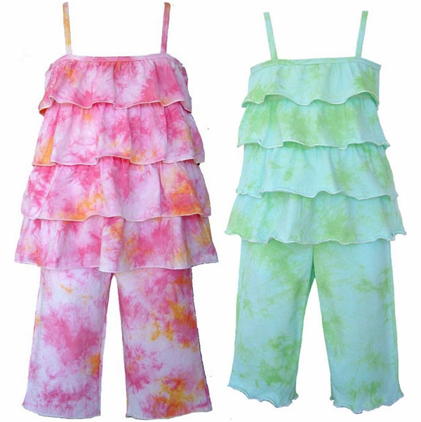 Tie Dye Rhumba Two Piece Capri Outfit