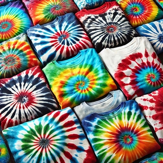 Tie Dye Spiral Shirts &mdash; Vibrant 100% Cotton