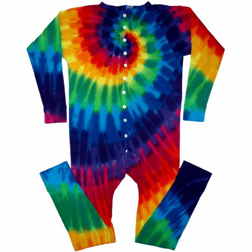 Twelve Color Spiral Union Suit