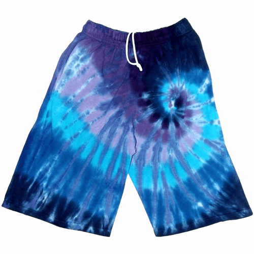 Twilight Spiral  Tie Dye Shorts