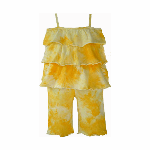 Yellow Rhumba Tie Dye Girls Outfit