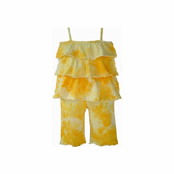 Yellow Rhumba Tie Dye Girls Outfit
