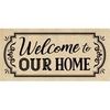 Sassafras Switch Mat Welcome to Our Home Burlap Cushioned Insert Sassafras Switch Mat Welcome to Our Home Burlap Cushioned Insert