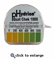 Tiras Reactivas para Amonio Cuaternario 0-200-400-600-800-1000 ppm
