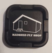 MAGNETIC FLY PATCH/ WITH RED SHED LOGO (1 1/2'' X 1 1/2" SQUARE)