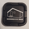 MAGNETIC FLY PATCH/ WITH RED SHED LOGO (1 1/2'' X 1 1/2" SQUARE)