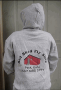 Red Shed Hoodies with a Full Front Zipper