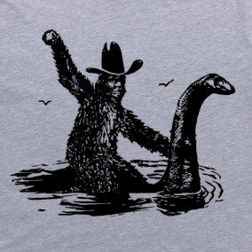 Bigfoot Riding Nessie