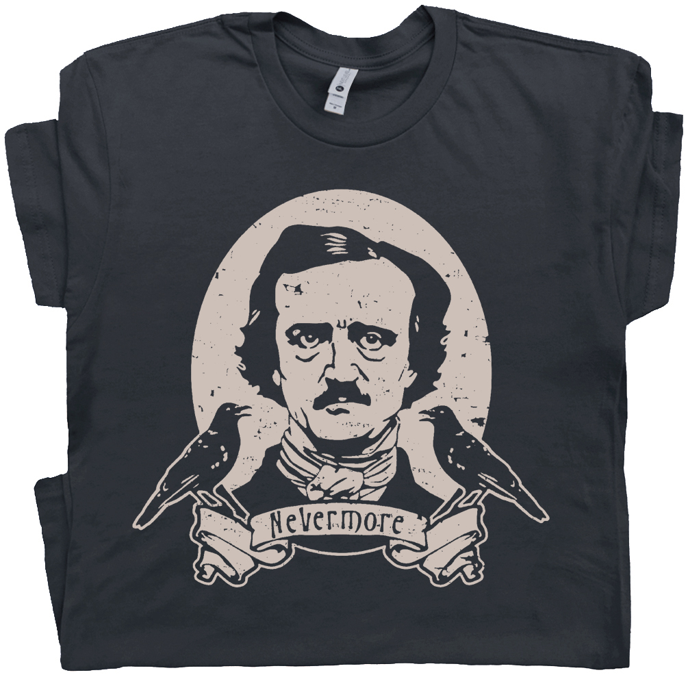 Edgar Allan Poe T Shirt Cool Book T Shirt Edgar Allen Poe Tee
