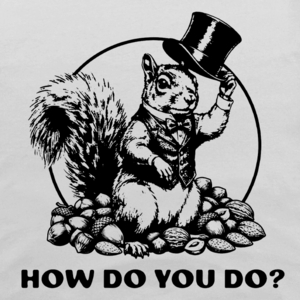Funny Squirrel Shirt Top Hat
