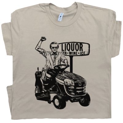 George Jones T Shirt | George Jones Riding Lawn Mower | Liquor Store Tee