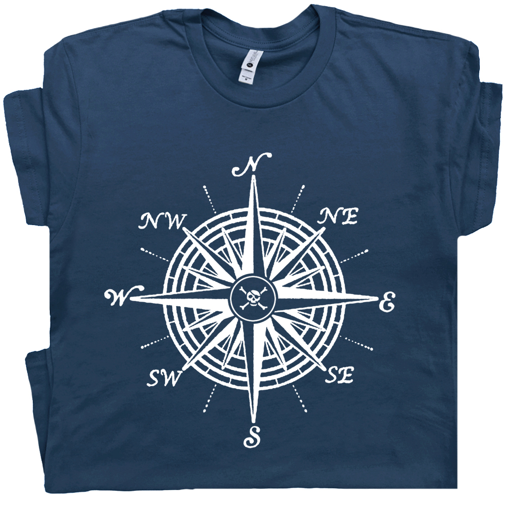 Nautical Compass T Shirt Vintage Sailboat T Shirts US Navy Tee
