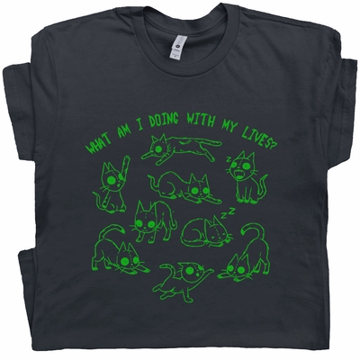 Nine Lives Funny Cat Shirt