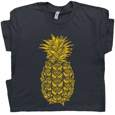 Pineapple Owl Face Weird Shirt
