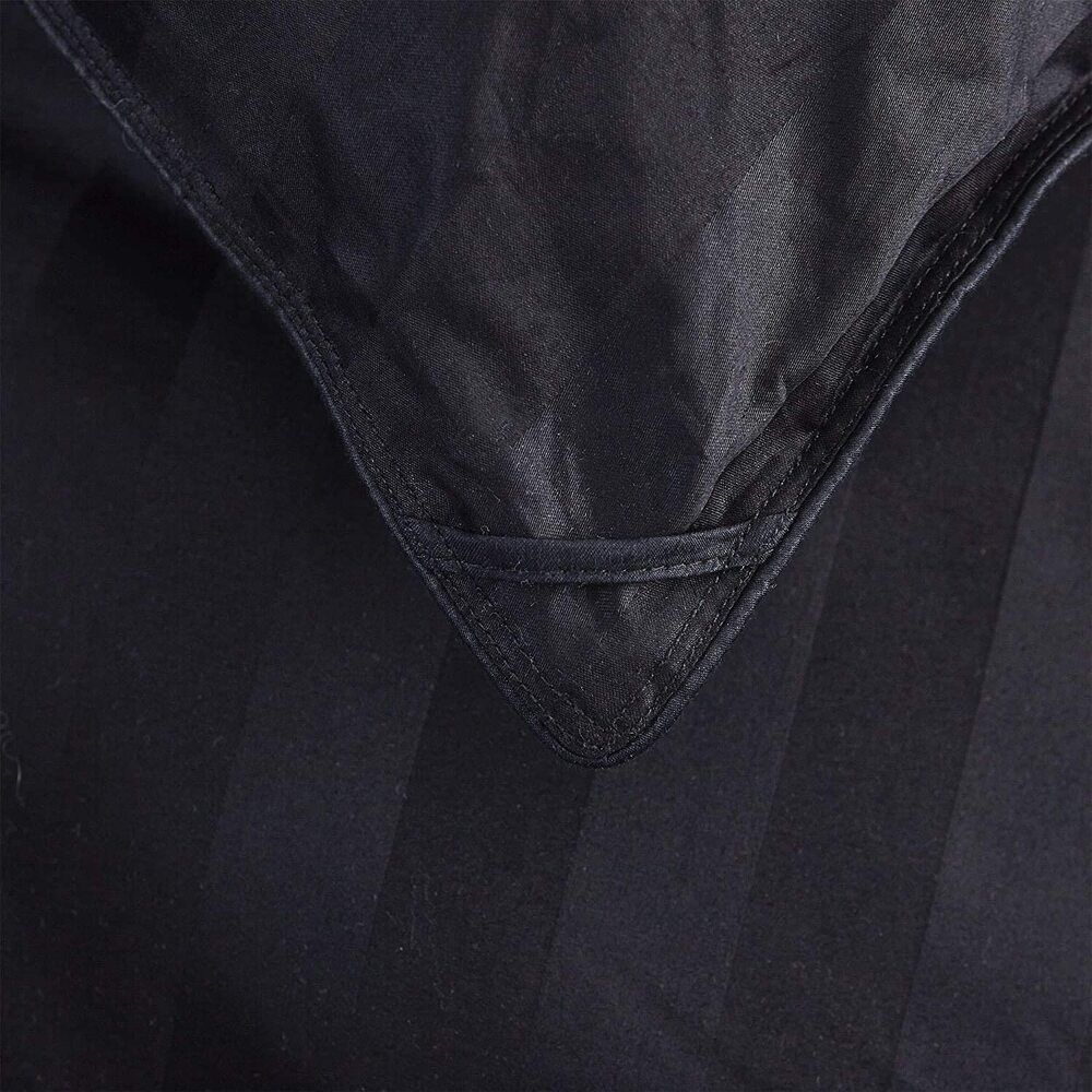 FourSeason Goose Down Comforter Duvet Insert Black Stripe Design