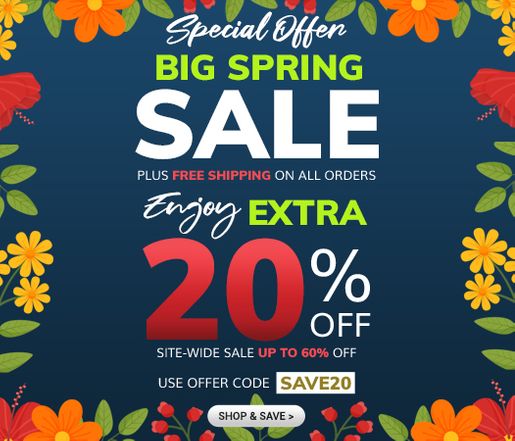 Special Annual Sale - Enjoy 15% Off Site-wide Sale of up-to 60% Off 