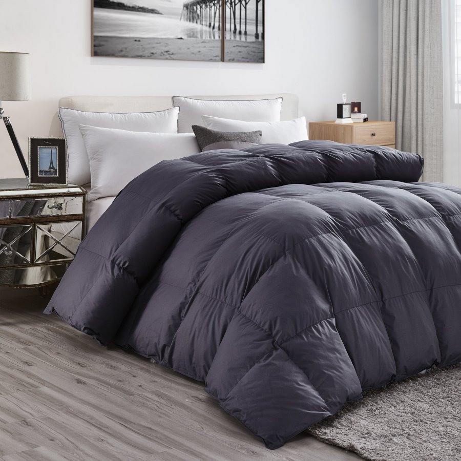dark grey down comforter