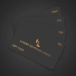 Luxury Egyptian Linens Gift Card $200 - Give loved one the gift of choice with a Luxury Egyptian Linens gift card.