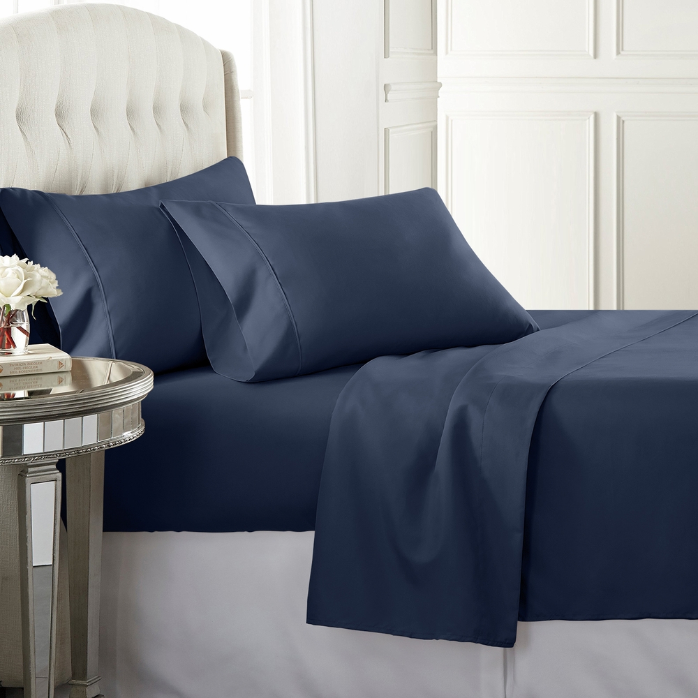 1200 TC Thread Count Deep Pocket 4 Piece Queen Sheet Sets