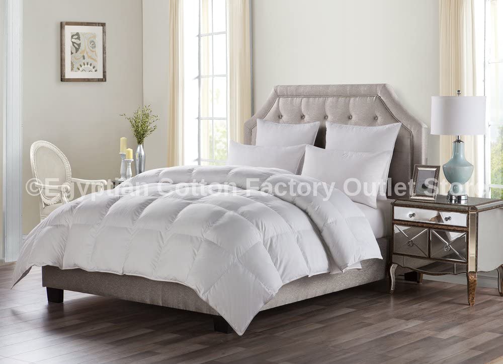 White Goose Down Alternative Comforter Duvet Insert Plush Siliconized