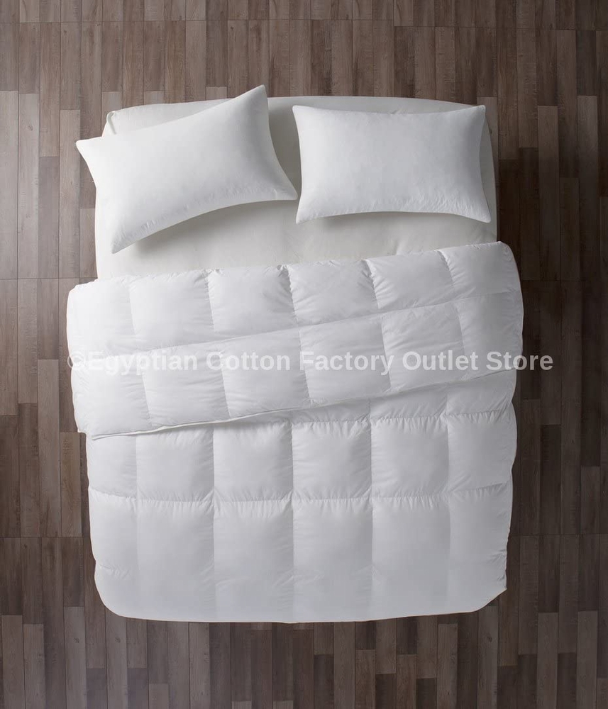 White Goose Down Alternative Comforter Duvet Insert Plush Siliconized