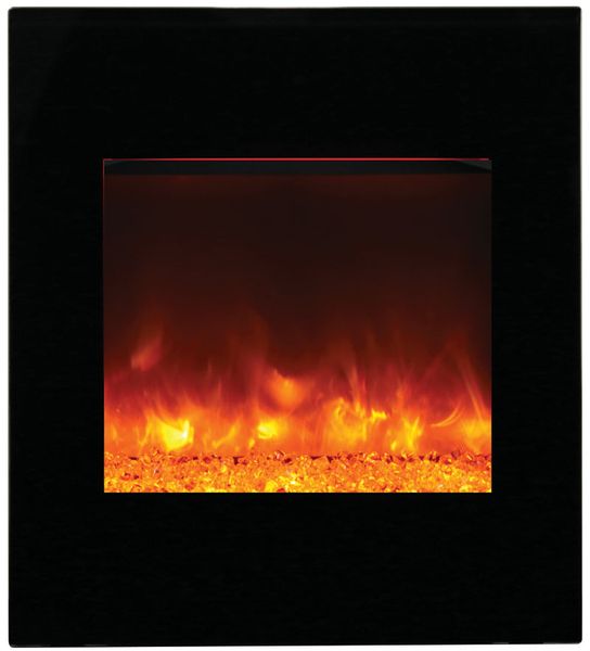 Amantii 24 Inch Wall and Corner Mount Electric Fireplace with Glass Surround