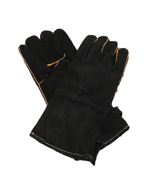 Dagan 14 Inch Black Suede Fireplace Gloves