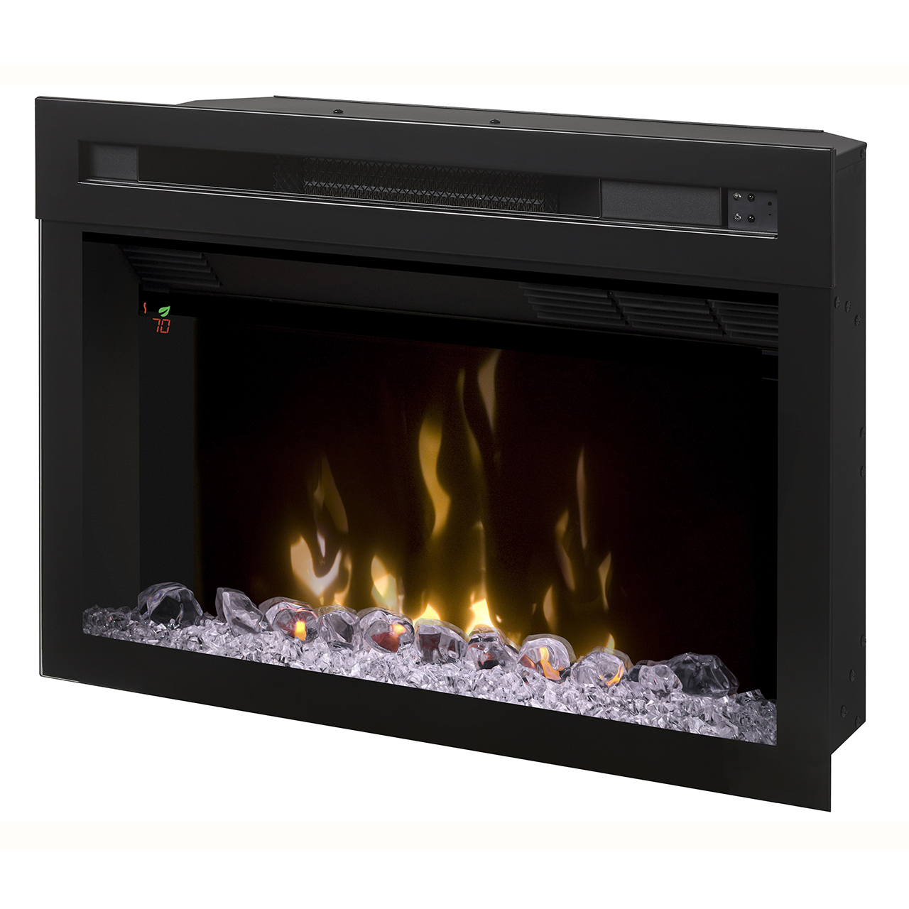 Dimplex 25 Inch Plug-in Electric Fireplace Firebox with Multi-Fire XD and  Glass Ember Bed