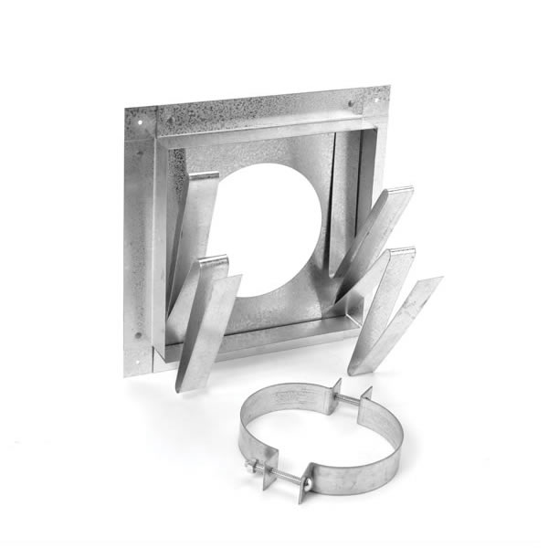 DuraVent Type B Gas Vent Square Ceiling Firestop Support For Vent