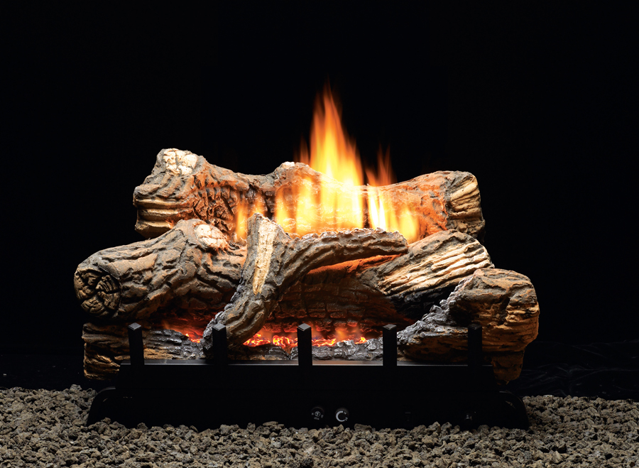 Empire 18 Flint Hill Ceramic Fiber Ventless Natural Gas Log Set and Manual  Contour Burner