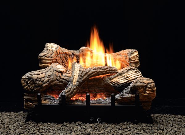 Empire 18 Flint Hill Ceramic Fiber Ventless Natural Gas Log Set and Manual  Contour Burner
