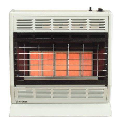 Empire Infrared Heater with Hydraulic Thermostat Controls - White - 30,000  BTU