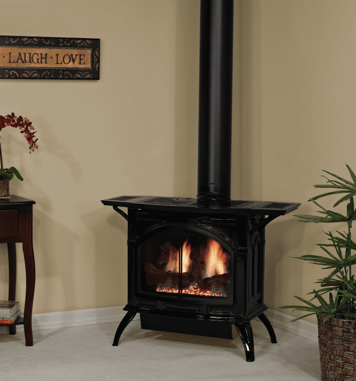 Empire 28 Inch Cast Iron Direct Vent Gas Heating Stove - Millivolt Controls