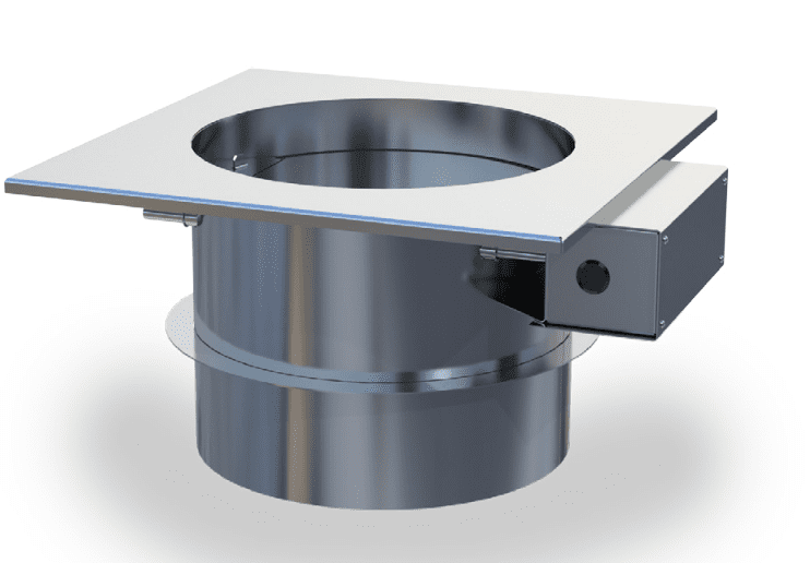 Enervex 6 Inch Stainless Steel Mechanical Fireplace Damper for RS9 and