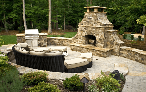 FireRock 30 Inch Arched Outdoor Masonry Fireplace