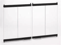Superior/IHP BDB 42 Inch Bi-Fold Tempered Glass Fireplace Doors - Black