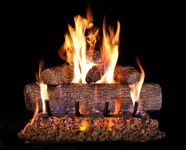 Fyreside 30 Inch Live Oak Vented Gas Log Set and Burner - Match Light