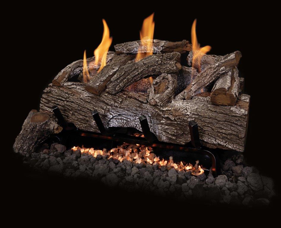 Grand Canyon 30 Inch Red Oak Vent Free Propane Gas Log Set and Burner
