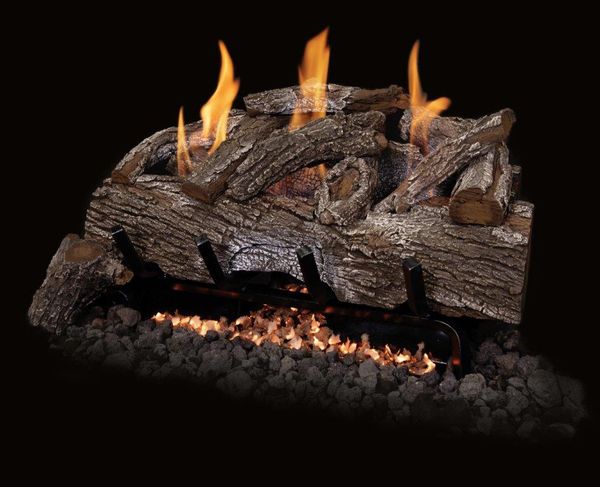 Grand Canyon 30 Inch Red Oak Vent Free Propane Gas Log Set and Burner