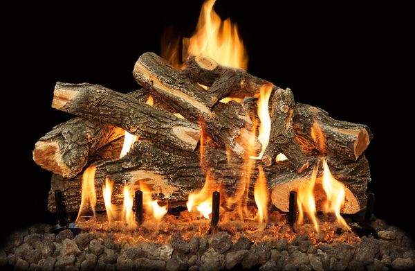 Grand Canyon 36 Inch Arizona Oak Logs and Three Burner Natural Gas See-Thru  Kit