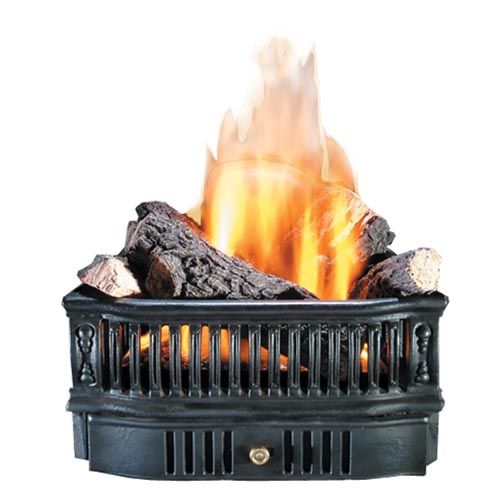 Hargrove 19 Gas Wood Basket with Variable Flame Remote - Natural Gas