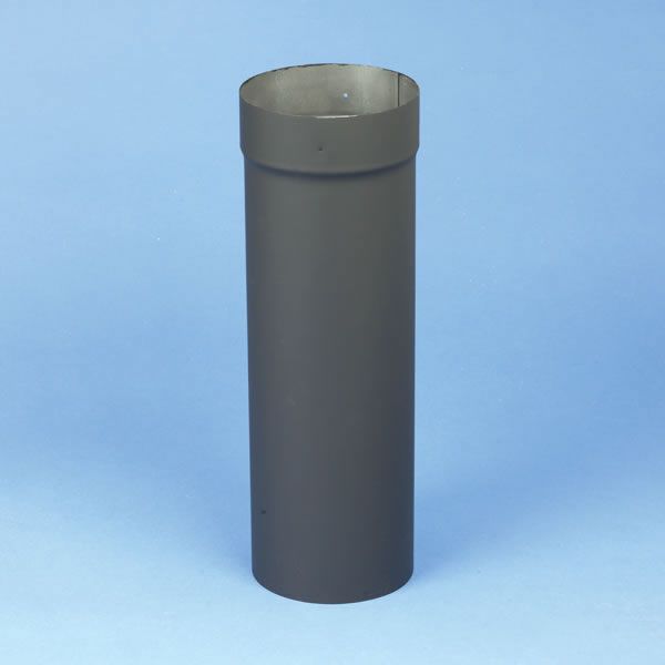 HeatFab Welded Black Stovepipe Slip Connector 6Inch Diameter