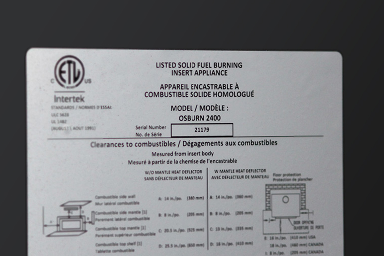 How To Find A Serial Number On Fireplaces & Stoves