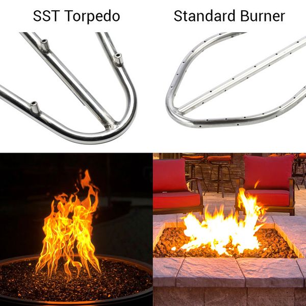 HPC 18 Inch Torpedo HShape Fire Pit Burner