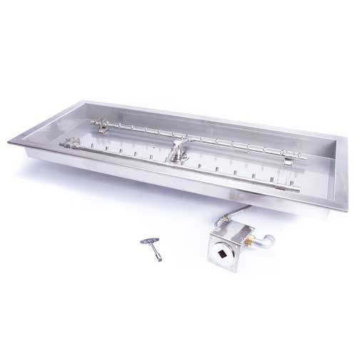 HPC 24 Inch Torpedo H-Burner and Rectangular Insert - Match Lit