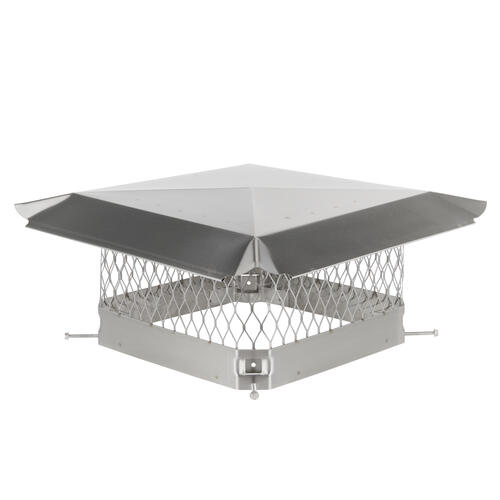 HyC 13 x 13 Inch Stainless Steel Universal Chimney Cap with 3/4 Inch Mesh