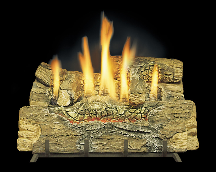 Kingsman 24" Vent Free Fiber Split Oak Log Set with Natural Gas Log