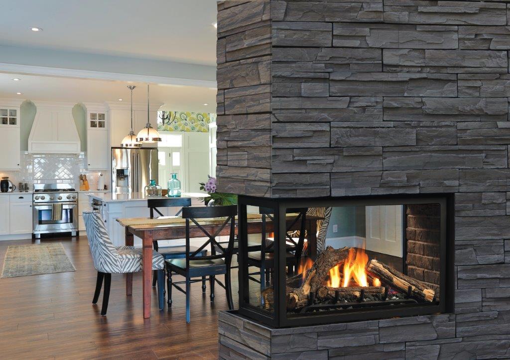 Kingsman Clean View Peninsula Direct Vent Gas Fireplace IPI MCVP42E