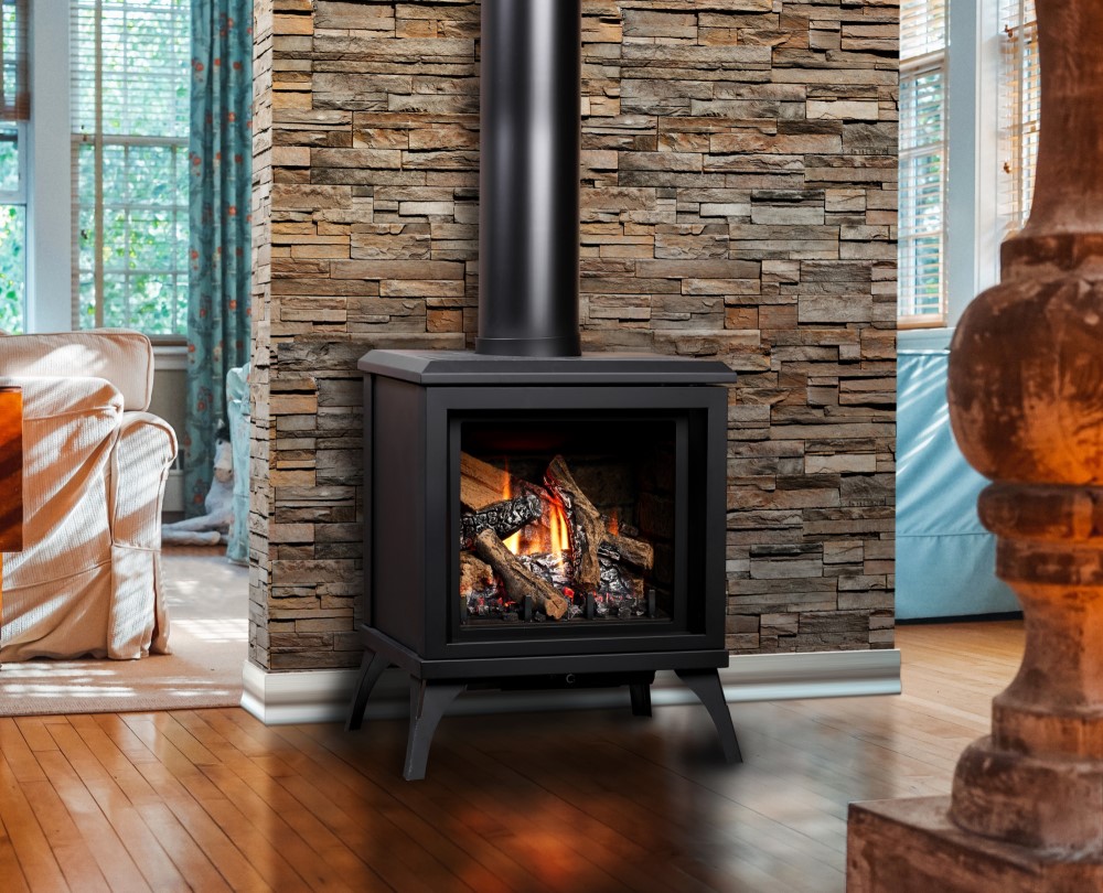 Kingsman FDV200S Free Standing Direct Vent Gas Heating Stove Millivolt Pilot